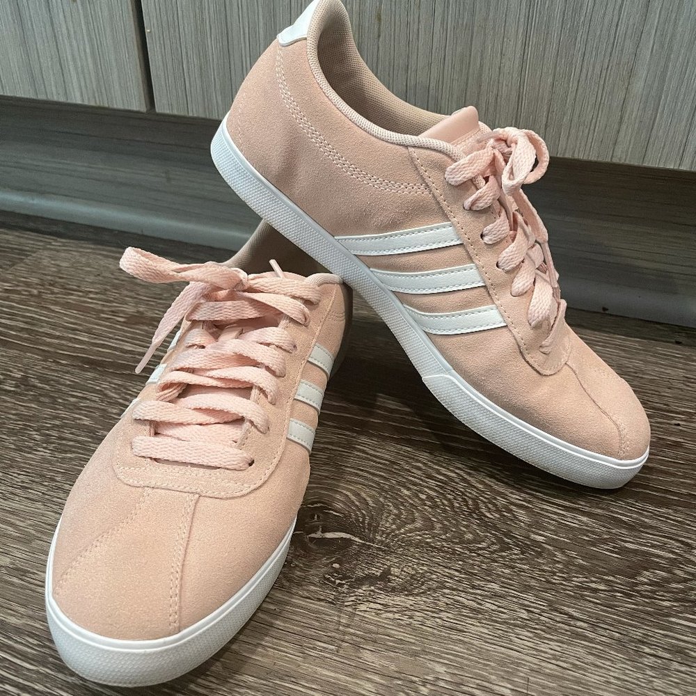 Pink Suede Adidas Shoes Sneakers  Gently Used 9